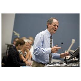Sir Michael Marmot, Professor of Epidemiology and Public Health at University College London, speaking at round table discussion 'Leverage for Social Change: Social Inclusion and the Social Determinants of Health'