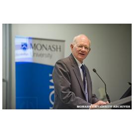 Former United States Ambassador to Afghanistan, Mr Ronald E. Neumann, speaking at an event at Caulfield campus