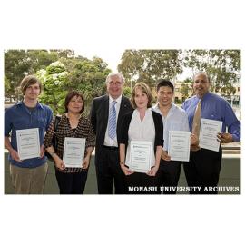 Vice-Chancellor Professor Ed Byrne with winners of the Vice-Chancellor's Equity and Diversity Award