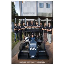 Monash Formula SAE racing team members