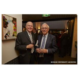 Renn Wortley and Graeme Davison in the Monash Club