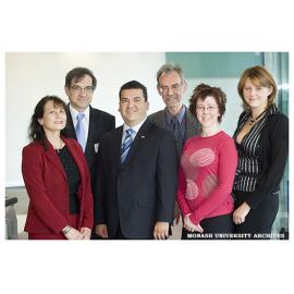 Mr John Pandazopoulos, the Minister Assisting the Premier on Multicultural Affairs, with participants in the Translation and Interpreting: Risks and Rewards conference