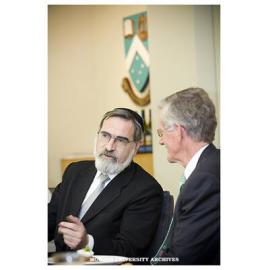 The Chief Rabbi of the Commonwealth, Sir Jonathan Sacks, with Chancellor Jerry Ellis