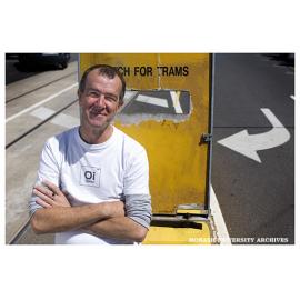 Mark McDean, Faculty of Art and Design, designed panels for Melbourne's trams as part of the Midsumma Festival's Visual Arts Program.