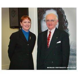 Professor Bernadette McSherry, Monash Law School associate dean (research) and holder of the Louis Waller Chair of Law, with Emeritus Professor Louis Waller