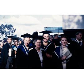 Gwen Carroll, Kathleen Thomson, Patricia White and Anne Frazer at Monash University opening ceremony, 1961