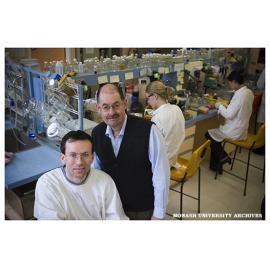 Professor Julian Rood and Dr Dane Parker (left), Department of Microbiology