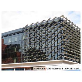 Construction of the Chancellery Building nearing completion, Clayton campus