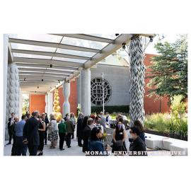 Guests at the official opening of the Chancellery Building, Clayton campus