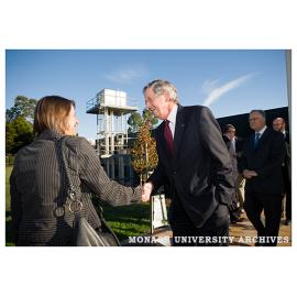 The Federal Minister for Health and Ageing, the Hon Nicola Roxon MP and Vice Chancellor Professor Richard Larkins at the official opening of the Gippsland Medical School