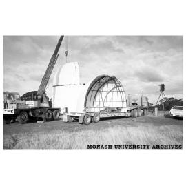 Transportation of Monash Observatory dome to Mt Burnett