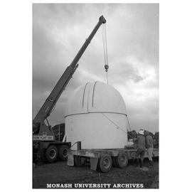 Installation of Monash Observatory dome at Mt Burnett