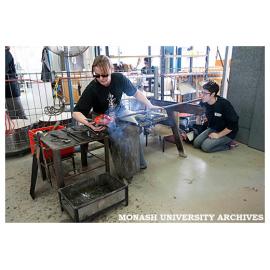 Faculty of Art, Design & Architecture glassblowing demonstration