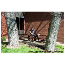 Saxophone player at Peninsula campus