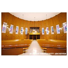 Interior of Religious Centre, looking towards organ