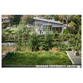 Monash University storm water treatment test bed with South East Flats in background