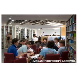 Students studying in Hargrave-Andrew Library
