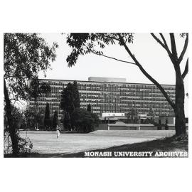 Looking south across grounds to Menzies building