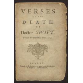 Verses on the death of Dr.Swift