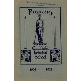 Caulfield Technical School Prospectus 1926-27