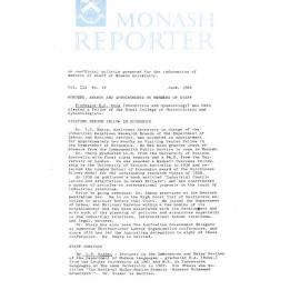 Monash Reporter vol.3, no.19