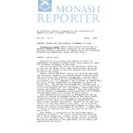 Monash Reporter vol.3, no.17