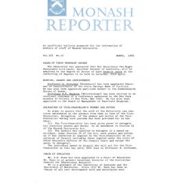 Monash Reporter vol.3, no.16