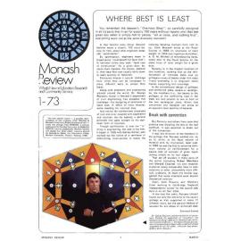 Monash Review: what's new in education, research and community services no.1-73