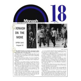 Monash: What's new in education, research and community services no.18