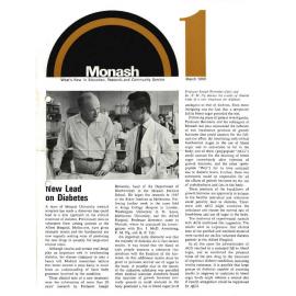 Monash: What's new in education, research and community services no.1