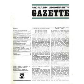 Monash University Gazette Vol.7, no.1 Nov.1970