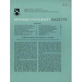 Monash University Gazette Vol.6, no.1 Nov.1969