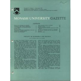 Monash University Gazette Vol.4, no.1 Sept.1967