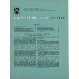 Monash University Gazette Vol.3, no.1 Sept.1966