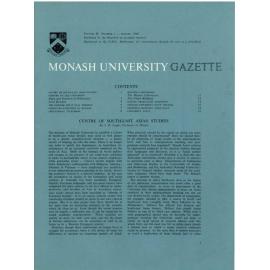 Monash University Gazette Vol.2, no.1 Aug.1965