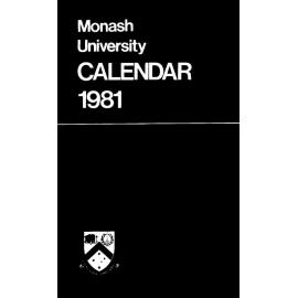 Monash University Calendar 1981