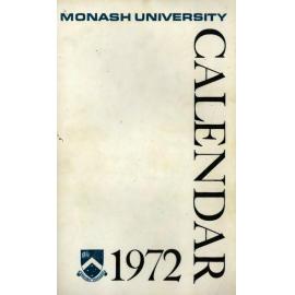 Monash University Calendar 1972