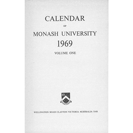 Monash University Calendar 1969