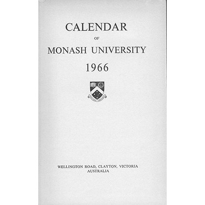 Monash University Calendar 1966