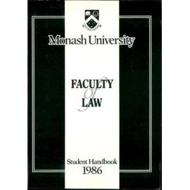 Faculty of Law Handbook 1986
