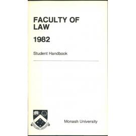 Faculty of Law Handbook 1982