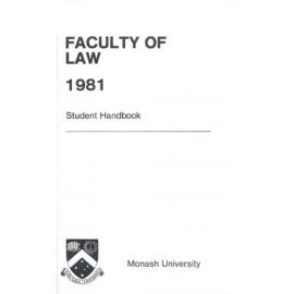 Faculty of Law Handbook 1981
