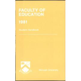 Faculty of Education Handbook 1981
