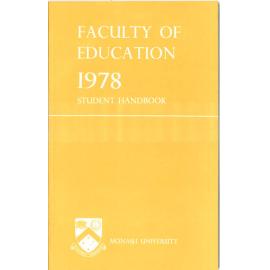 Faculty of Education Handbook 1978
