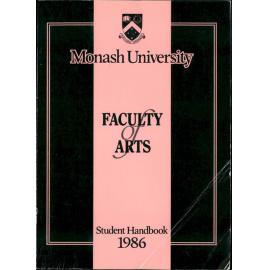 Faculty of Arts Handbook 1986
