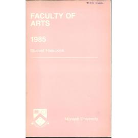 Faculty of Arts Handbook 1985