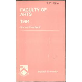 Faculty of Arts Handbook 1984