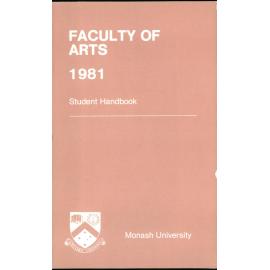 Faculty of Arts Handbook 1981