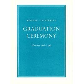 Graduation ceremony program, Wednesday, April 8, 1964