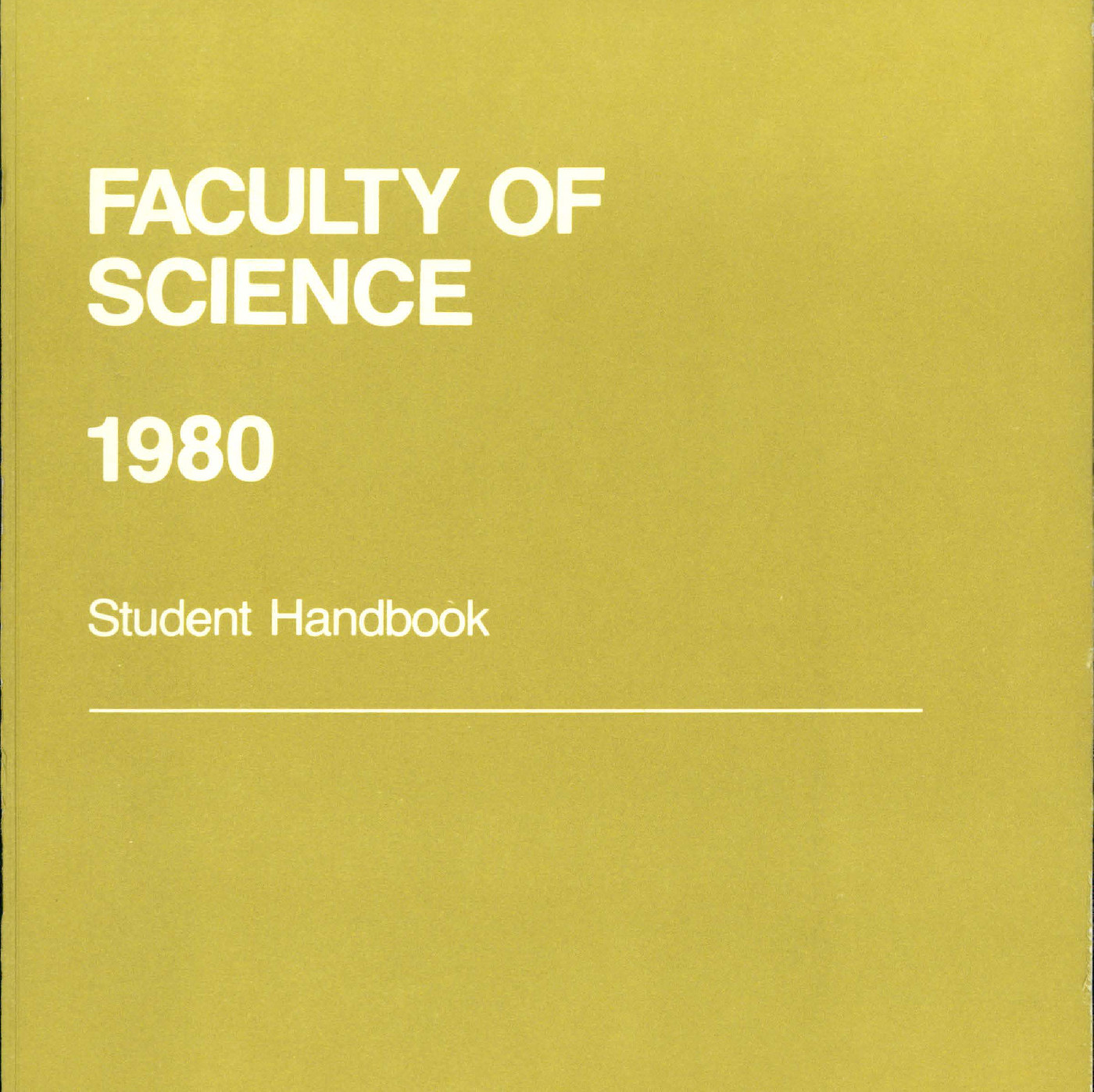 Faculty of Science Handbooks
